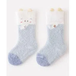 Kidofash Fur Knit Animal Designed Socks - Light Blue-image-17