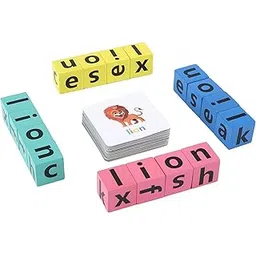 Kidology Wooden Alphabet Spelling Game Matching Letter & Word Puzzle Game with Flashcards, Educational Preschool Learning Toy for Kids Ages 3+-picture-15