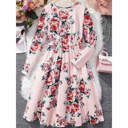 Kidotsav Floral Print Fit & Flare Maxi Dress-picture-42