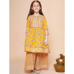 Kidotsav Girls Floral Printed Regular Kurta with Sharara-picture-20