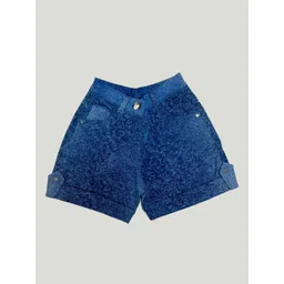 kidoz Girls Floral Printed High-Rise Denim Shorts-image-12