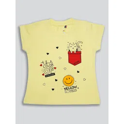 kidoz Girls Pack Of 3 Graphic Printed Pure Cotton T-shirts-image-46