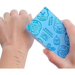 Kids & Adults Ultra Soft Bath Sponge – Body Exfoliator, Face Scrubber, Japanese Loofah for Shower & Dead Skin Removal – Safe for Babies, Multicolor Square Sponge(PACK OF 1)-picture-42