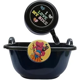 Kids Bicycle Basket & Bell Set Cartoon Style with “I Love My Bike” Bell-image-38