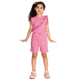 Kids Cave Girls Printed Basic Jumpsuit-picture-36