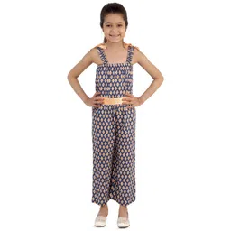Kids Cave Girls Printed Basic Jumpsuit-picture-49