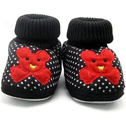 kids choice Baby Girls Shoes| Baby Footwear's| Ankle Booties| Infant Shoes for Newborn| First Walking Baby Shoe| 0-12 Months Age| Red Sparkle Glitter Shoes Shoes| Baby Sequin Soft Boots-picture-29