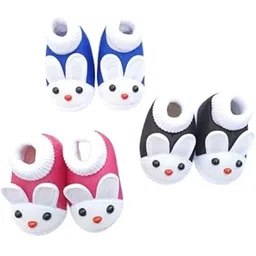 kids choice Kids shoes for baby girl and boy stylish red shoes booties 0 to9 months zero size Adorable, Soft and Comfortable Shoes for Newborns Perfect Baby Shower Gift Combo of 3 pair Red black blue-picture-48