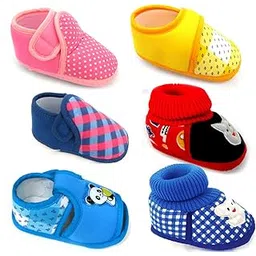 kids choice Soft Sole Sandal & Shoes for 3-12 Month's Baby Girl and Baby Boys Combo of 6 pair-picture-12
