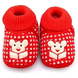 kids choice Unisex Baby Shoes for Boys & Girls, Infant Shoes for Newborn, First Walking Baby Shoes Booties (3-12 Months) Red-picture-21