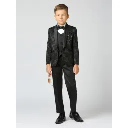 Kids Island Boys Black Embroidery Suit Sets-picture-15