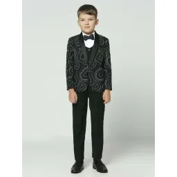 Kids Island Boys Green & White Embroidery Full Sleeves Suit Set-picture-33