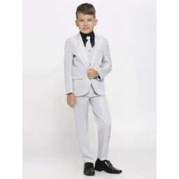 Kids Island Boys Grey & Black Solid Full Sleeves Suit Set-picture-10