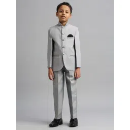 Kids Island Boys Grey Solid Suit Sets-picture-20