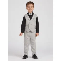 Kids Island Boys Grey Suit Set-picture-19