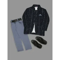 Kids Island Boys Multicolor Embroidery Full Sleeves Clothing Set-picture-46