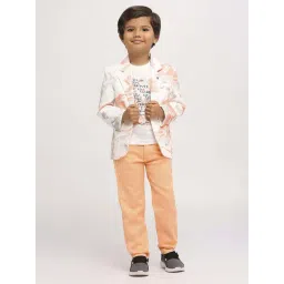 Kids Island Boys Orange Printed Full Sleeves Clothing Set-picture-46
