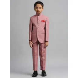 Kids Island Boys Peach Regular Fit Suit Set-picture-17
