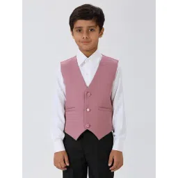 Kids Island Boys Peach Regular Fit Waistcoat-picture-13