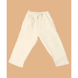 Greendeer Cotton Solid Pant - Off White-image-49