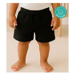 kids of greendeer Greendeer Cotton Solid Shorts - Black-picture-26