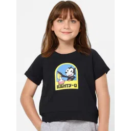 KIDS ONLY Anthracite Black Cotton Printed T-Shirt-picture-36