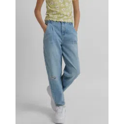 KIDS ONLY Blue Cotton Distressed Jeans-picture-45