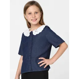 KIDS ONLY Blue Solid Top image 3