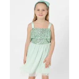 KIDS ONLY Light Green Embellished Dress-picture-40
