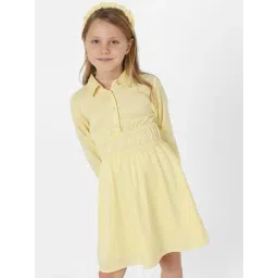 KIDS ONLY Light Yellow Solid Full Sleeves Dress-picture-15