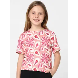 KIDS ONLY Peach & Pink Printed T-Shirt-picture-33
