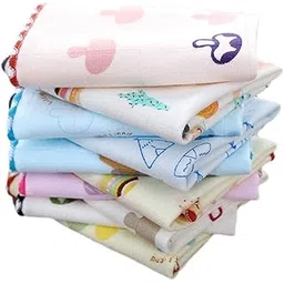 Kids Printed Cotton Small Size Handkerchief/Rumal/Face Towel- Super Soft and Absorbent | Multicoloured - Set of 6/12 - (25x25 cm)-picture-53
