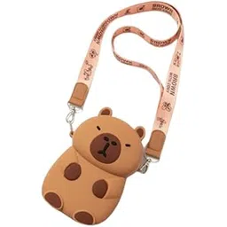 Kids Sling Bag Silicone Crossbody, Mini Shoulder Coin Purse (5 x 12 x 15 cm)-picture-28