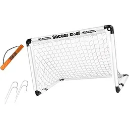 Kids Soccer Goal Foldable Compact Football Gate for Park Backyard Playground White 90x60x60cm | Team Sports | Soccer | Goals & Nets-picture-24