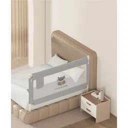 Kids Station Baby Bed Rail Guard for Kids Safety - Portable and Adjustable Height - Sturdy - Foldable Single Side Bed Protector for Newborn - Baby Safety Product - (1 Side, Grey) Premium-picture-10
