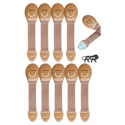 Kids Station Furniture Safety Locks for Baby Safety - Strong and Adhesive Child / Toddler / Infants Safety Locks for Drawers, Cabinets, Fridge and Cupboard - Baby Proofing Product - Pack of 10 (Beige)-picture-26