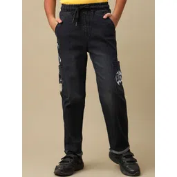 Kids Ville Boys Batman Printed Denim Regular Fit Track Pants-picture-53