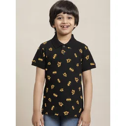 Kids Ville Boys Batman Printed Pure Cotton Polo Collar Tshirt-picture-37
