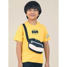 Kids Ville Boys Batman Printed Pure Cotton Tshirt with Zip Pocket-picture-18