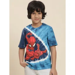 Kids Ville Boys Batman Printed Round Neck Short Sleeves Cotton Regular T-shirt-picture-42