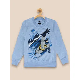 Kids Ville Boys Blue Batman Printed Pullover Sweatshirt-picture-47