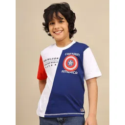 Kids Ville Boys Captain America Brave New World Printed Pure Cotton T-shirt-picture-18