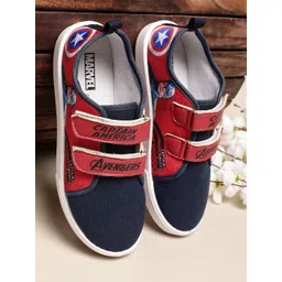 Kids Ville Boys Captain America Printed Comfort Insole Textile Contrast Sole Sneakers-picture-38