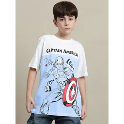Kids Ville Boys Captain America Printed T-Shirt-picture-37