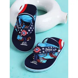 Kids Ville Boys Captain America Printed Thongs Flip Flops-picture-32