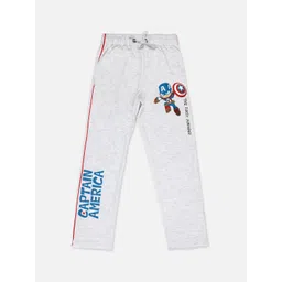 Kids Ville Boys Grey Captain America Printed Pure Cotton Lounge Pants-picture-25