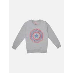 Kids Ville Boys Grey Captain America Printed Sweatshirt-picture-13