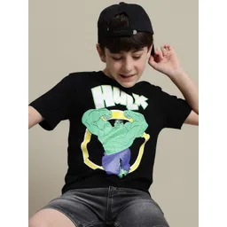 Kids Ville Boys Hulk Printed Pure Cotton T-Shirt-picture-15