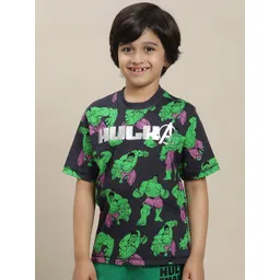 Kids Ville Boys Hulk-Printed Pure-Cotton T-Shirt-picture-12
