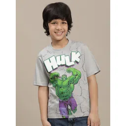 Kids Ville Boys Hulk Printed Pure Cotton T-Shirt-picture-16